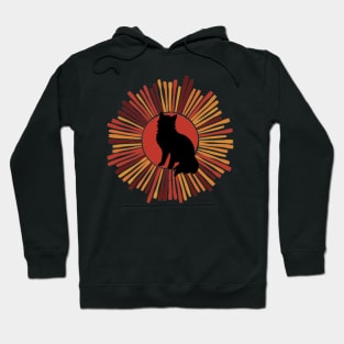 Cat watching Sunset Hoodie